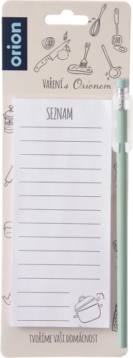 Notizblock für den Kühlschrank mit Magnet und Bleistift (CZ-Version)