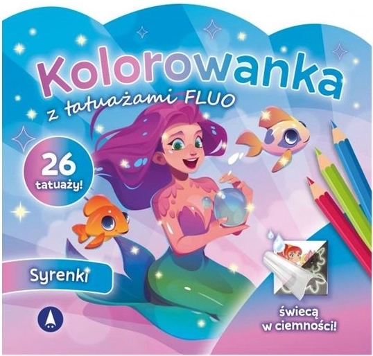 Malbuch mit Fluoreszenz-Tattoos – Meerjungfrauen