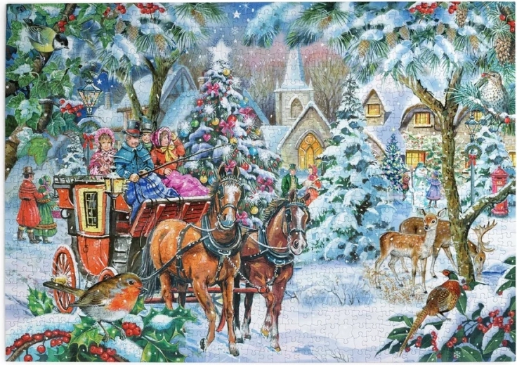 Puzzle House of Puzzles Gesellschaft in der Kutsche, 1000 Teile