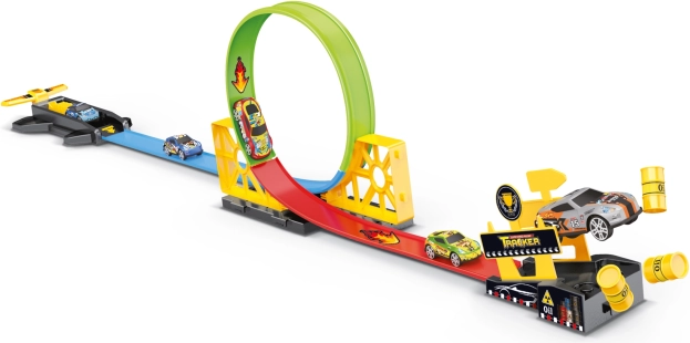 Rennbahn mit Abschussauto und Looping