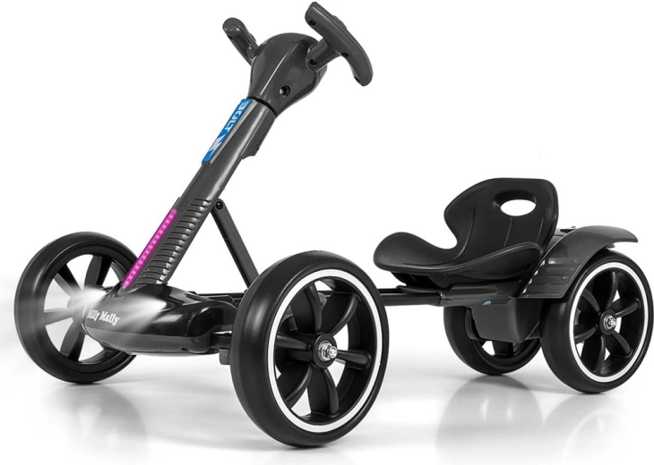 Elektrisches Go-Kart Milly Mally Bolt mit Fernbedienung und LED-Effekten, schwarz
