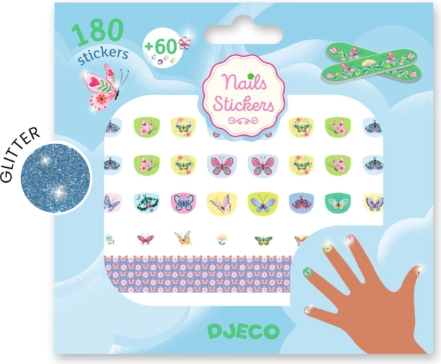 Djeco Nagelsticker Schmetterlinge