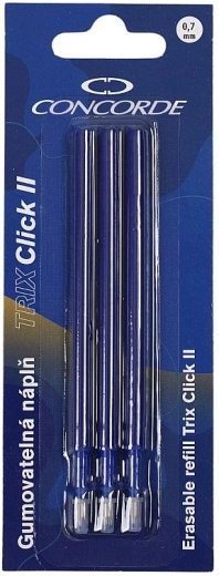 Ersatzminen für radierbaren Gelstift blau CONCORDE TRIX Click II, 3 Stk.