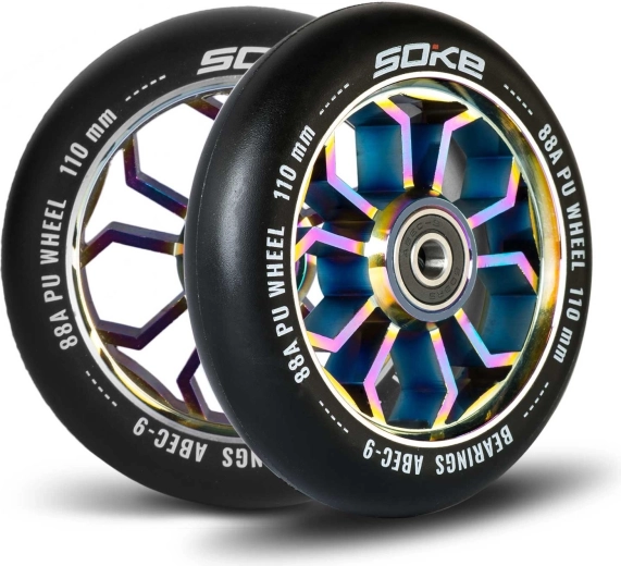 Soke Scooter-Rollen 110 mm Rainbow, 2 Stück