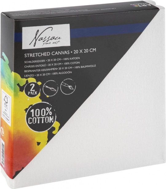 Malleinwände 20 × 20 cm aus Baumwolle