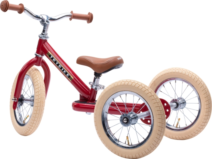 Trybike Kinder-Laufrad 2-in-1 (Dreirad & Zweirad) rot matt