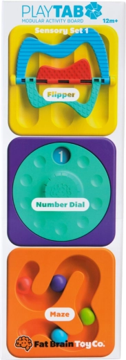Fat Brain Set aus sensorischen Spielzeugen PlayTab Tile Set 1