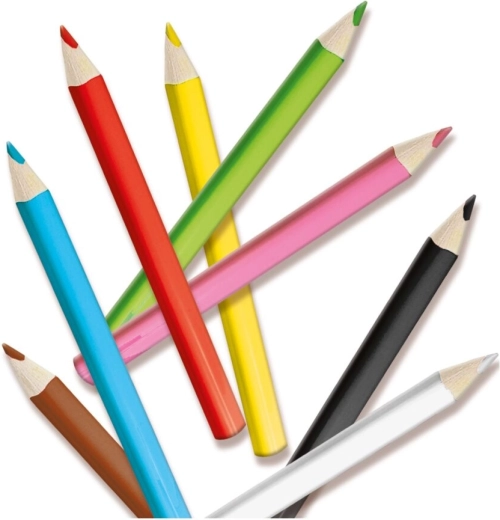 8 kräftige Buntstifte in der Packung