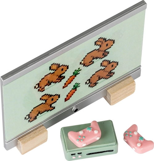 Spielekonsole mit zwei Controllern