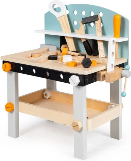 ECOTOYS Holz-Kinderarbeitsplatz
