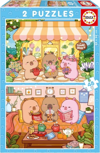 Educa Puzzle CapyFun 2×48 Teile