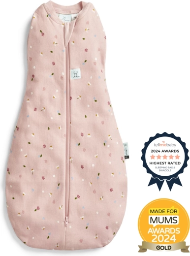 Ergopouch Pucktuch und Schlafsack 2in1 Cocoon Daisies 0,2 TOG (3–6 Monate, 6–8 kg)