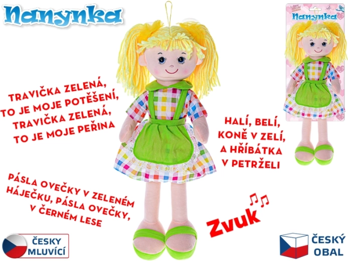 Sprechende und singende Stoffpuppe Nanynka 50 cm
