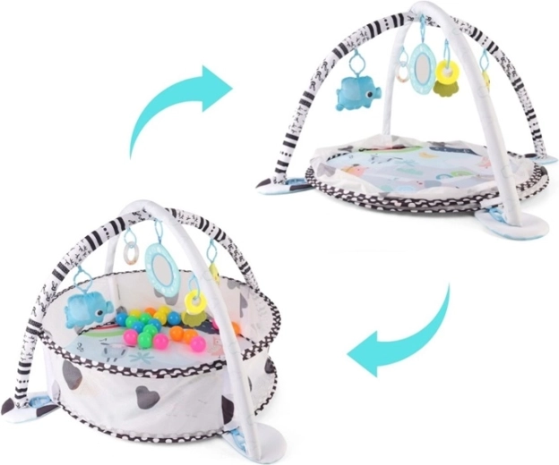 2-in-1: Spielmatte und Bällebad