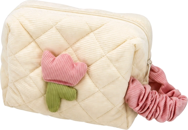 Gesteppte Kosmetiktasche mit Reißverschluss