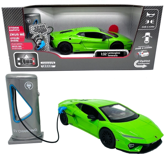 Metallmodell Lamborghini Temerario 1:32 mit Licht und Sound