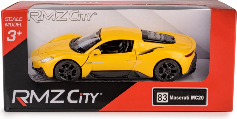 Metallmodell RMZ City MASERATI MC20 1:37 mit Rückziehantrieb und öffnenden Türen