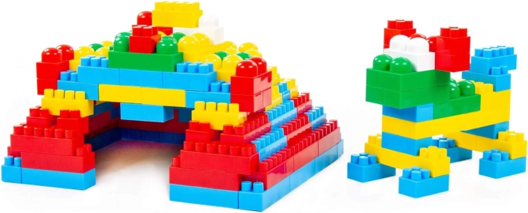 Bunte Teile für kreatives Spielen