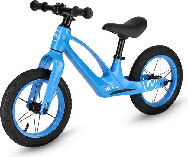 Kinder-Laufrad mit LED-Rädern NILS Fun RB901, 12" Luftreifen, blau