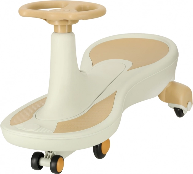 Gravitations-Rutschfahrzeug mit LED-Rädern und Musik, 76 cm, beige-weiß, Traglast 100 kg