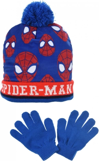 Kinder-Mütze und Handschuhe Spiderman
