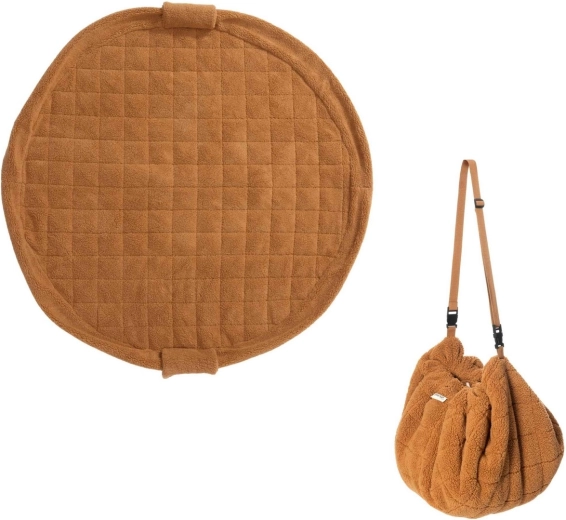 Play&Go Noomad Soft Teddy Spieldecke und Spielzeugsack Brown