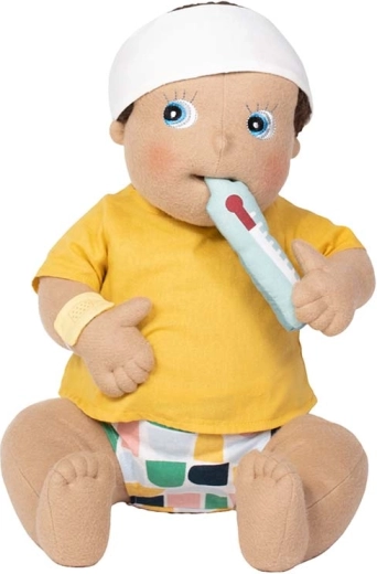 Thermometer, Verband und Pflaster für ein realistisches Spiel