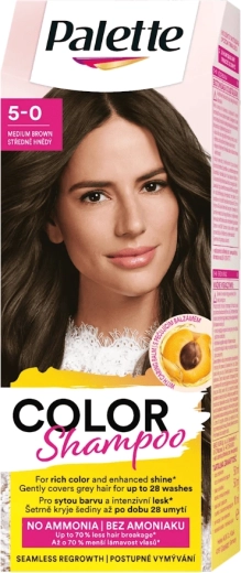 Palette Color Shampoo 5-0 mittelbraun 50 ml