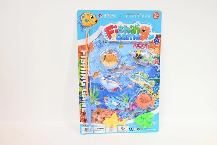 Kinder-Angelspiel mit Angelrute und Fischen