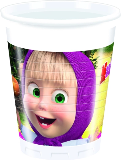 Masha and The Bear Plastikbecher 200 ml (8 Stk.)