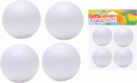 Dekorative Polystyrenkugeln 7 cm, 4 Stk