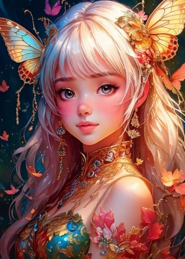 Puzzle BLUEBIRD Schmetterlingsmädchen 300 Teile