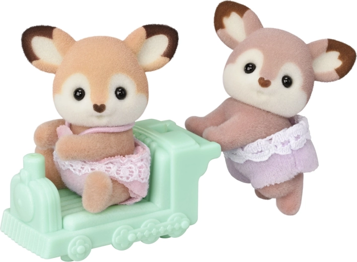 Hirschkitz-Zwillinge mit Zug SYLVANIAN FAMILIES