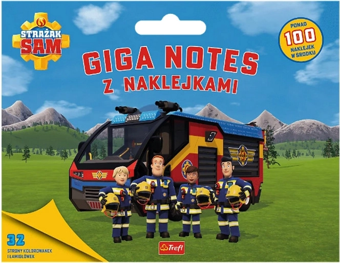 Feuerwehrmann Sam Giga-Notizblock mit Stickern
