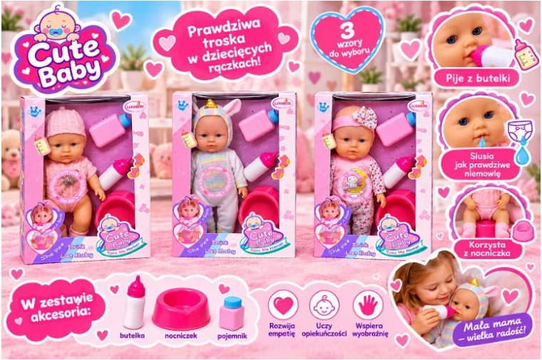Pipi-Babypuppe mit Zubehör - 1 Stück