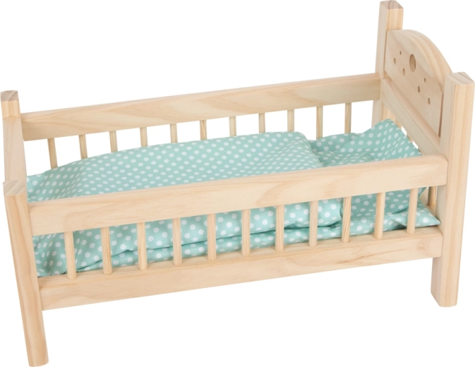 Kleines Holzbettchen für Puppen