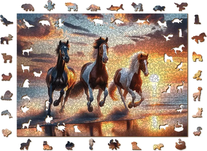 Zauberhaftes Motiv wilder Pferde