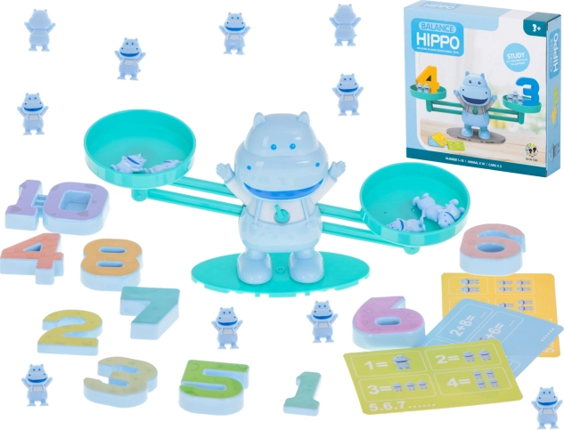 Lern-Schalenwaage zum Rechnenlernen – Nilpferd