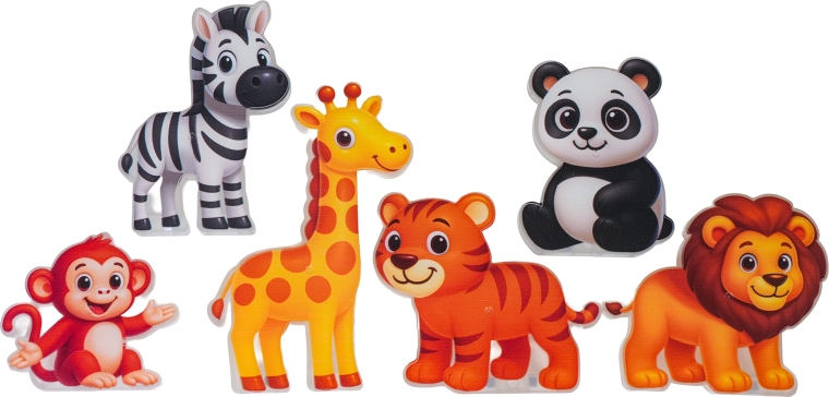 Zoo voller fröhlicher Tiere