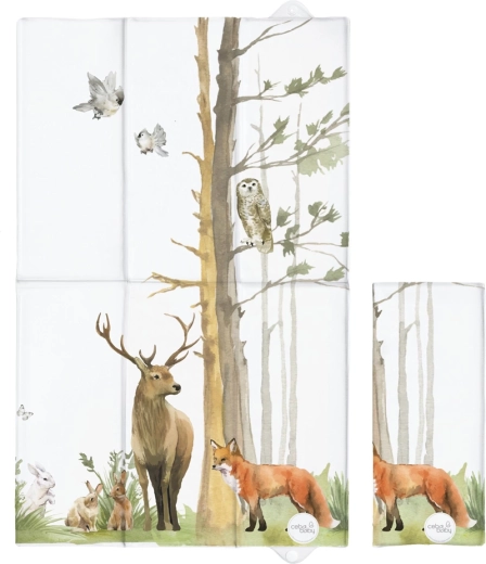 Ceba Baby Reise-Wickelunterlage Basic Woodland 80 × 50 cm