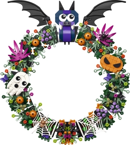 Dekorativer Halloween-Kranz zum Aufhängen