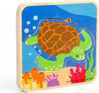 Holzpuzzle Lebenszyklus der Schildkröte BIGJIGS TOYS