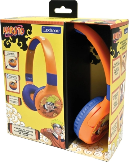 Kinder-Kopfhörer 2-in-1 kabellos mit Lautstärkebegrenzung NARUTO von Lexibook
