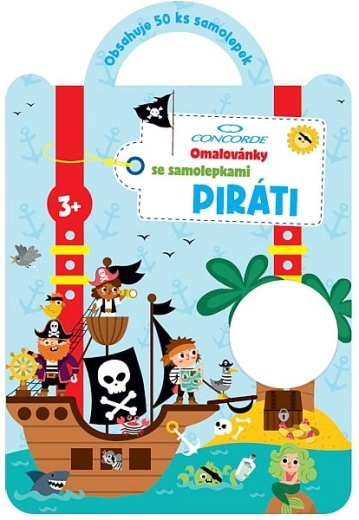 Malbuch mit Stickern Piraten CONCORDE