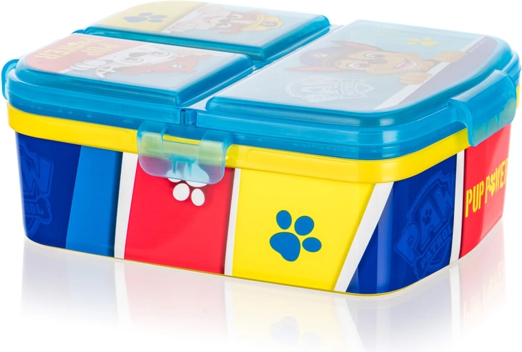 Kinder-Brotzeitdose PATROL, geteilt, 17,5 × 13 cm, mit Clips