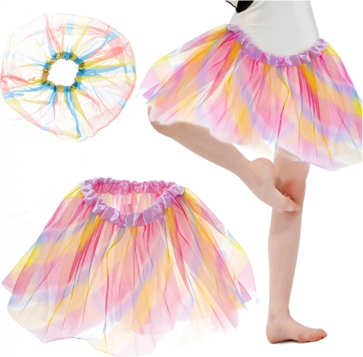 Tüll-Tutu-Rock für Kinder – Regenbogen