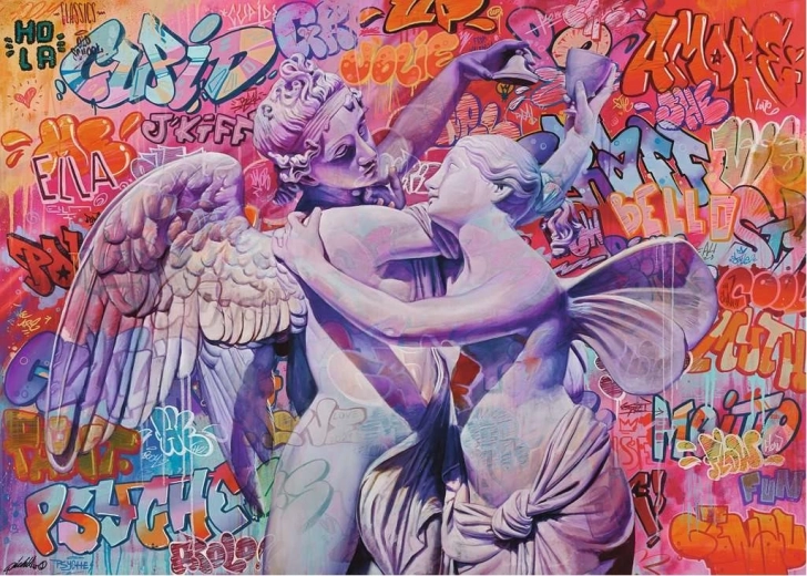 Puzzle 2D 1000 Teile Amor und Psyche
