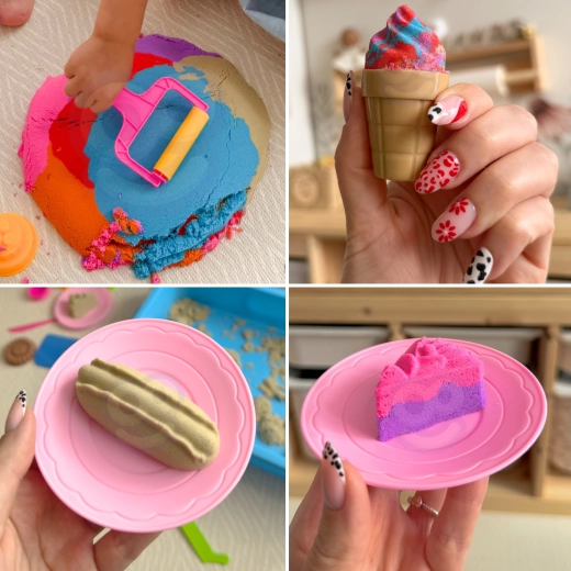 Kreativset mit 6 Farben und 1,2 kg Sand