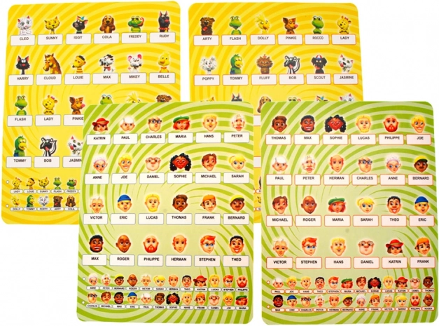 Zwei thematische Sets: Menschen und Tiere