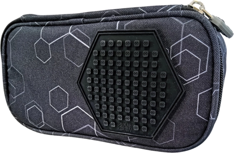 Pixie Crew Schüleretui schwarz Hexa mit Pixeln
